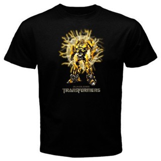 Tee Transformers Bumblebee Shirt Black Basic 100% Cotton เสื้อยืดผู้ชายกีฬาของขวัญวันเกิด Gildan