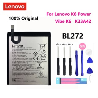 100% Original Real 4000mAh BL272 Battery For Lenovo K6 Power Vibe K6 K33A42 Mobile Phone Replacement Batteries Bateria