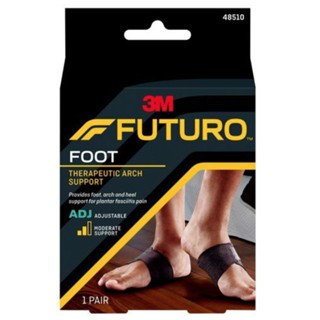 Futuro Foot Therapeutic Arch Support ฟูทูโร่ อุปกรณ์พยุง อุ้งเท้า แบบปรับกระชับได้ สีดำ จำนวน 1 คู่ 19349