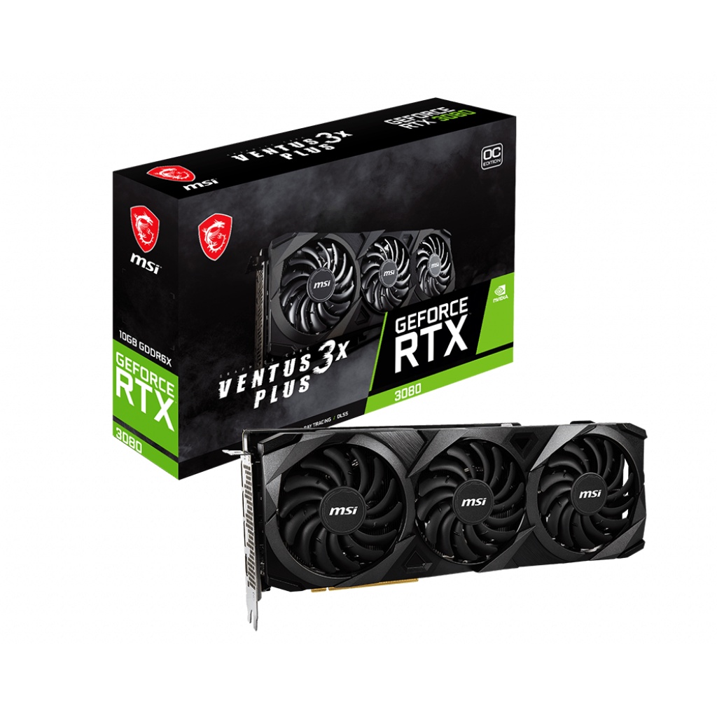 MSI RTX 3080 VENTUS 3X PLUS 10G OC LHR VGA NVIDIA GeForce - spartan ...