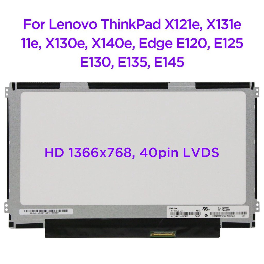 11.6 แล็ปท็อปหน้าจอ LCD N116BGE-L32 L42 B116XW03 LTN116AT07 M116NWR1 R3 สําหรับ Lenovo S20-30 ThinkP
