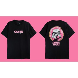 เสื้อเด็กหญิง เสื้อวันพีช แฟชั่นยูนิเซ็กซ์▤❁♈QWT55-1 SWEET WARS BLACK ดำ เสื้อสาวอวบ เสื้อวินเทจชาย