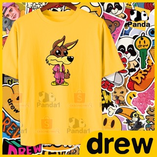 เสื้อยืด DREW เสื้อยืด DREW Houes DREW ลายยิ้มพิมพ์เสื้อยืดลําลองผ้าฝ้าย Unisex ขนาดเอเชีย 7 สี %_O