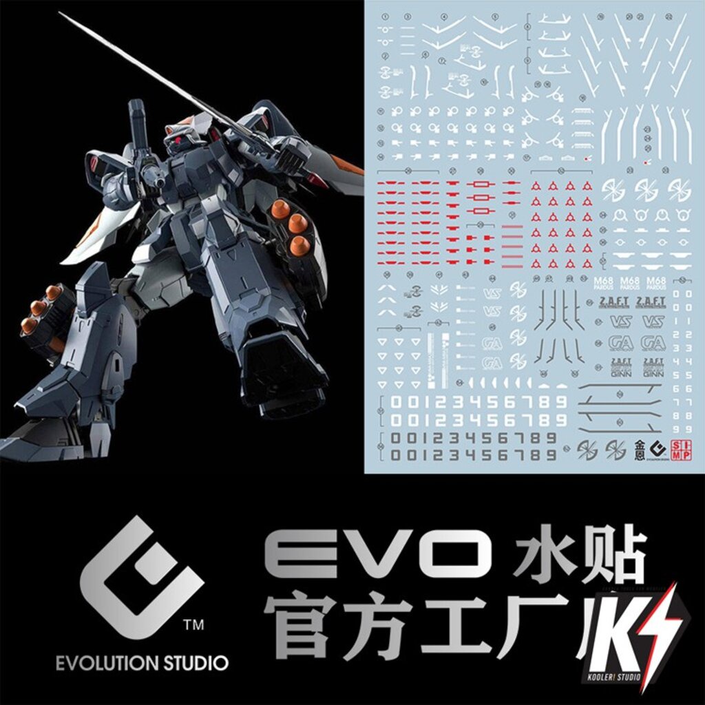 Waterdecal EVO MG Mobile GINN #ดีคอลน้ำสำหรับติดกันพลา กันดั้ม Gundam พลาสติกโมเดลต่างๆ
