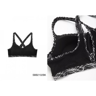 Sabina เสื้อชั้นใน Invisible Wire (ไม่มีโครง) รุ่น Sbn Sport Bra รหัส SBB2102 สีดำ