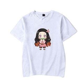 Tee Demon Slayer Kimetsu No Yaiba เสื้อยืดผ้าฝ้าย พิมพ์ลาย สำหรับผู้ชาย และผู้หญิง ลวดลาย DS014A