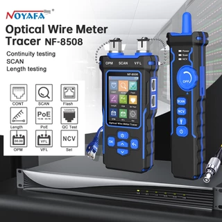 NOYAFA NF-8508 เครื่องทดสอบสายเคเบิลเครือข่าย LAN เครื่องทดสอบมิเตอร์ไฟ LCD วัดความยาว Wiremap เครื่องทดสอบตัวติดตามสายเคเบิล
