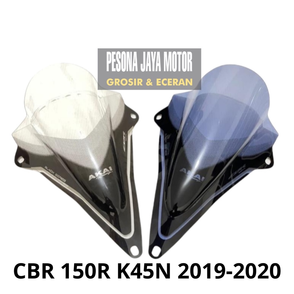 ที่บังแดด Cbr 150r K45N Cbr 150r 2019-2020 Winshield Cbr 150r K45N 2019-2020 Akai Racing Black Series