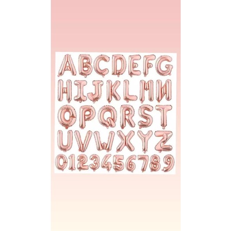ลูกโป่งตัวอักษร ROSEGOLD / ROSEGOLD ตัวเลข 40 ซม.