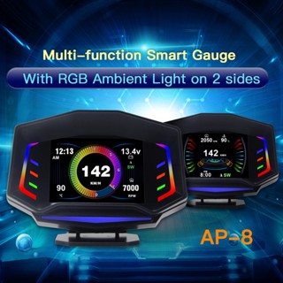 Obd2 HUD Head-Up Display GPS + OBD2 + เครื่องวัดความลาดเอียง สมาร์ทดิจิตอล GPS Speedometer อุปกรณ์เสริมไฟฟ้าในรถยนต์