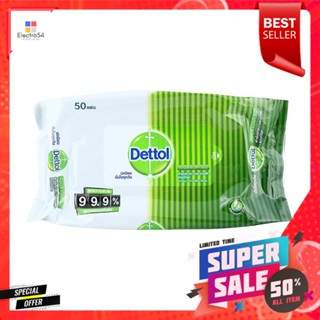 ผ้าเช็ดทำความสะอาดผิว DETTOL บรรจุ 50 แผ่นWET WIPES DETTOL 50-SHEET