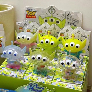 Blind Box ได้1ตัวแบบสุ่ม - Toy story - Aliens Three Eyes Transformation Series by Miniso (Set of 6 +1 Secret)