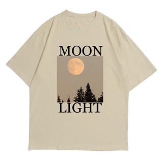 MOONLIGHTเสื้อแขนสั้นพิมพ์ลายแฟชั่นอินเทรนด์