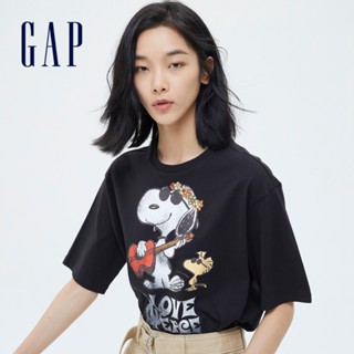 [ชื่อข้อต่อสนูปปี้] เสื้อยืดแขนสั้น ผ้าฝ้าย พิมพ์ลาย Gap แฟชั่นฤดูใบไม้ผลิ และฤดูร้อน สําหรับผู้หญิง