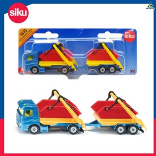 Siku(ซิกุ)Truck with skip and trailer ของสะสมโมเดลรถเหล็กซิกุ รหัส SK1695