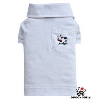 Petcloths -Doggydolly  เสื้อผ้าแฟชั่น เสื้อผ้าสัตว์เลี้ยง เสื้อผ้าหมาแมว เสื้อยืด คอกลม คอปก ขนาด1-9โล T693