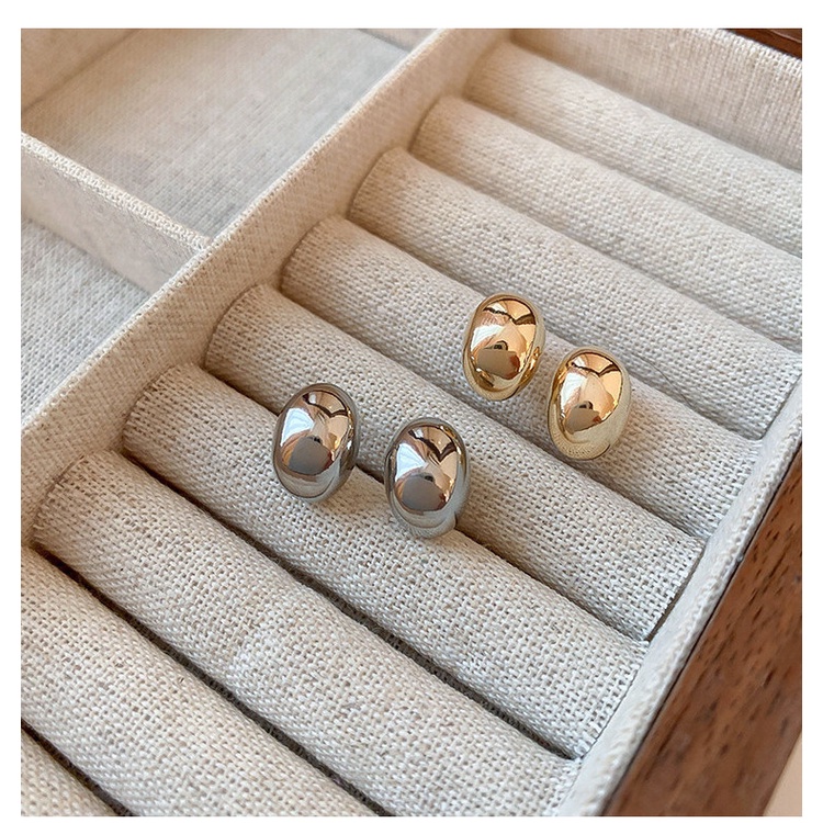 ต่างหูเม็ดเดี่ยว เงินสเตอร์ลิง S925 สีทอง และสีเงิน สําหรับผู้หญิง - รูปที่ 6