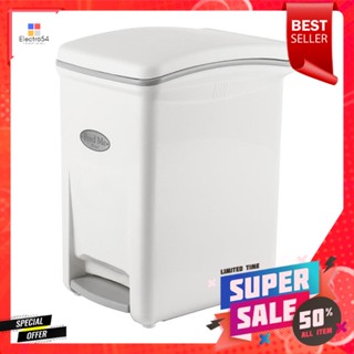 ถังขยะเหยียบเหลี่ยม PN PN6002 ขนาด 18.5L สีขาว/เทาRECTANGULAR PEDAL BIN PN PN6002 18.5L WHITE/GREY