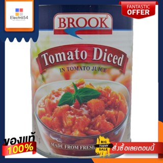 (แพ็ค3)บรู๊คน้ำมะเขือเทศหั่นเต๋า 565 กรัม/Brook Tomato Diced In Tomato Juice 565g(Pack 3) Brook Tomato Diced In Tomato J