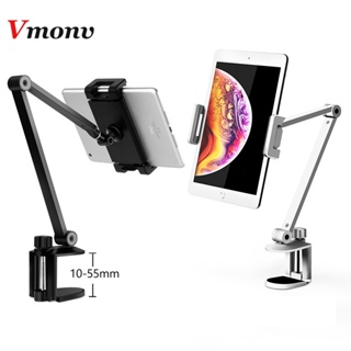 Vmonv Long Arm Rotating Mobile Phone Holder for iPhone Samsung Huawei 4-13 Inch Tablet Phone Mount Stand for iPad Air Pr
