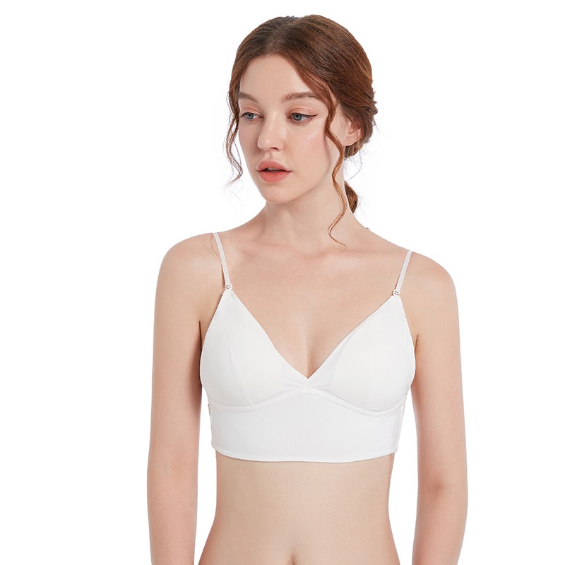 สินค้าพร้อมส่งจากไทย💥LoveIs Bra💥(N664)เสื้อครอปสายเดี่ยว ฟองน้ำในตัว สายหลังปรับได้หลายสไตล์ - รูปที่ 4