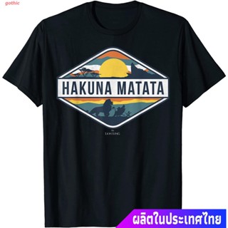 Tee เสื้อขาว เสื้อยืดกีฬา Disney The Lion King Hakuna Matata Diamond Logo T-Shirt Sports T-shirt