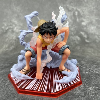 ⚡ โมเดล ⚡ One Piece Zero Top The Battle Supercar Scene ฉากการต่อสู้ฉาก Luffy Hand -run Animation Model Swing Gift Toy