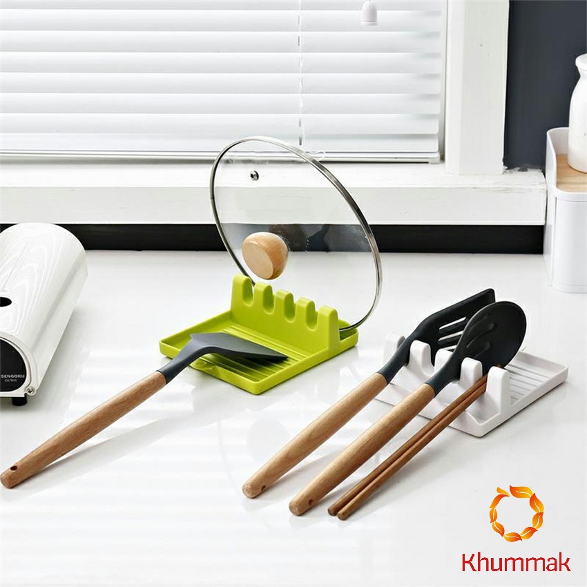 Khummak ที่วางช้อนซุป ที่ครอบหม้อ ที่ใส่พลาสติก อเนกประสงค์  Kitchen shelf ราคา ถูกที่สุด ดีลบีเคเค