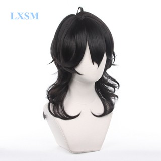 วิกผมสั้น หยิกหยักศก คอสเพลย์อนิเมะ Stars Sakuma Rei 40 ซม. สีดํา ทนความร้อน