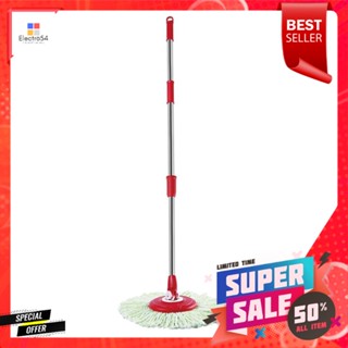 ไม้ม็อบไมโครไฟเบอร์กลม POWER GREEN MS1004 6 นิ้ว สีแดงMICROFIBER MOP ROUND SHAPE POWER GREEN MS1004 6" RED
