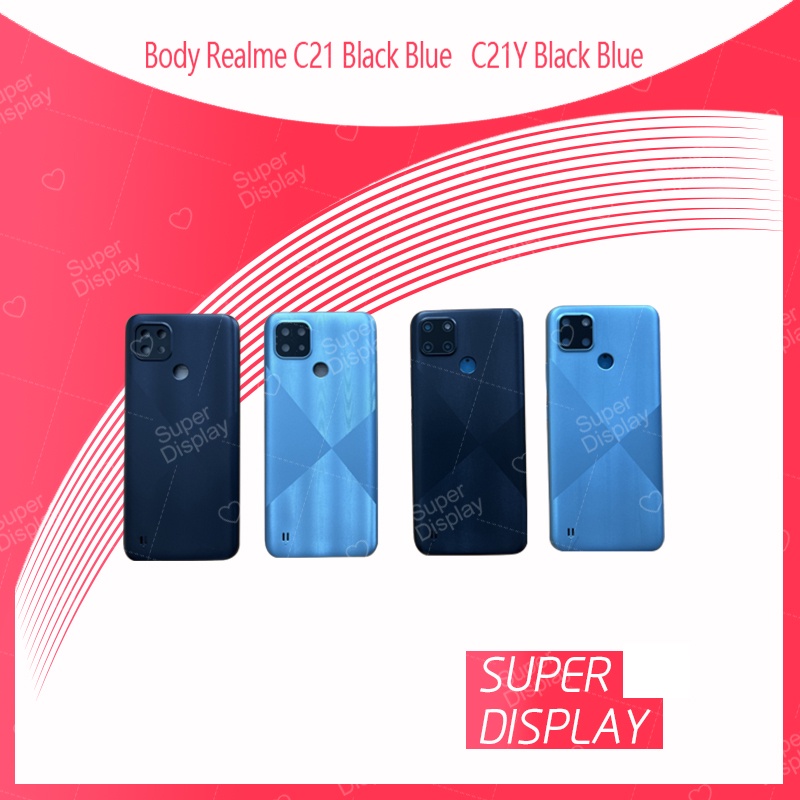 Re C21Y อะไหล่บอดี้ เคสกลางพร้อมฝาหลัง Body For Realme C21Y Super Display