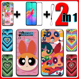 2 IN 1 เคสโทรศัพท์มือถือ เซรามิค กันรอยหน้าจอ พร้อมกระจกนิรภัย สําหรับ Infinix Hot 10 Play Infinix Hot 11 Play