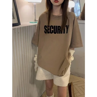 เสื้อยืดสีขาวคอกลมผู้หญิงน่ารัก oversize เสื้อผ้าวินเทจวัยรุ่น เกาหลีแฟชั่น เสื้อโอเวอร์ไซส์ผ้าคอตตอน ไซส์ใหญ่ สกรีน