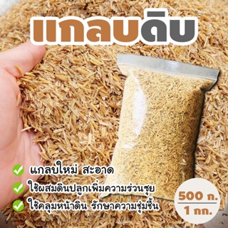 แกลบดิบ แกลบขาว ใหม่ สะอาด บรรจุถุง 500 กรัม