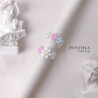 Pantheadesign แหวนลูกปัดดอกไม้สีพาสเทล รุ่น Dreamy ☁️🌸🦋