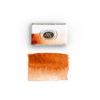 FOLIO ART : Roman Szmal Single เบอร์ 349 Quinacridone Burnt Sienna  สีน้ำสีสดใส เกรดศิลปิน สีก้อนเม็ดสีละเอียด 899083349