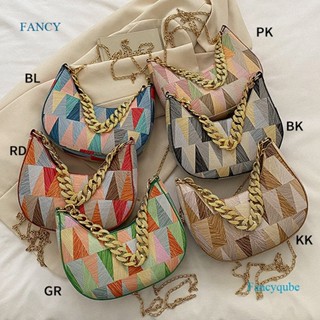 Fancyqube กระเป๋าสะพายใต้วงแขน พิมพ์ลาย สําหรับผู้หญิง
