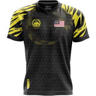 พร้อมส่ง เสื้อกีฬาแขนสั้น ลายทีมชาติมาเลเซีย Harimau Malaya Fans Jersey 2022 ขนาดใหญ่ แบบแห้งเร็ว