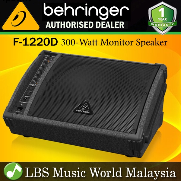Behringer F-1220D 250W Monitor Speaker Bi Amped 12" Woofer 3"Tweter (F1220D F-1220D F 1220D)