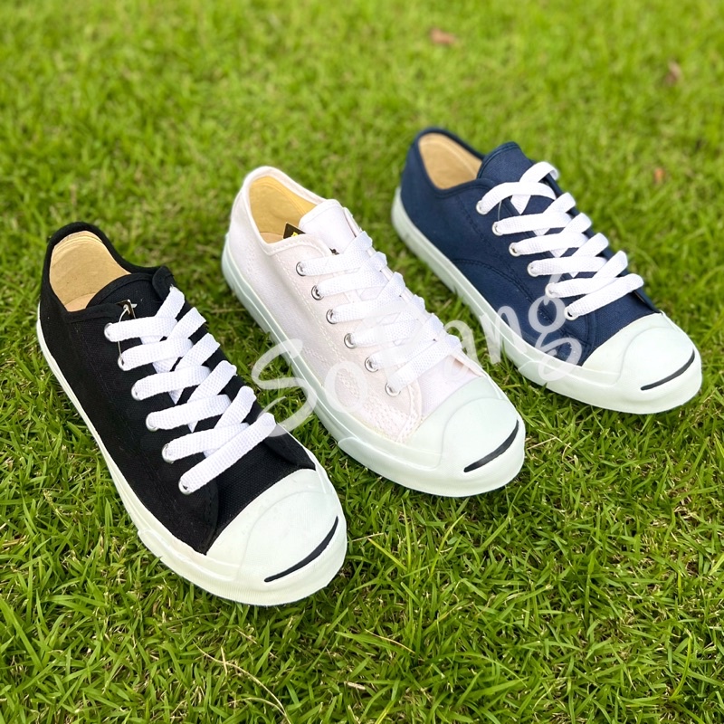 ถูกที่สุด 🔺Mashare/Jackal🔺รองเท้าผ้าใบแฟชั่น ทรงแจ็ค สีขาว สีดำ สีกรม สีแดง รองเท้าผ้าใบแฟชั่น