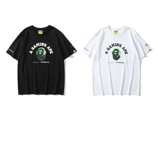 เสื้อทหาร เสื้อยืดคอกลมเสื้อยืด พิมพ์ลาย A bathing Ape x Razer commander สไตล์พังก์ สําหรับผู้ชาย