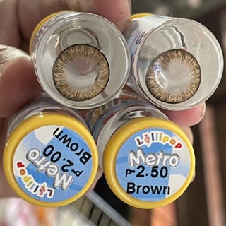 Metro Brown Dia 14.5 Contract lens บิ๊กอาย สีน้ำตาล Bigeyes คอนแทคเลนส์ ค่าสายตา สายตาสั้น ตาโต แฟชั่น สายตา -2.00 -2.50