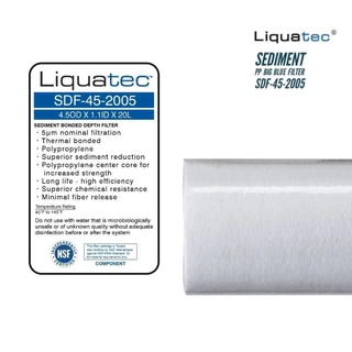 Liquatec ไส้กรองน้ำดื่ม PP Big Blue ขนาด 4.5 x 20 นิ้ว ความละเอียด 5 ไมครอน (µm)