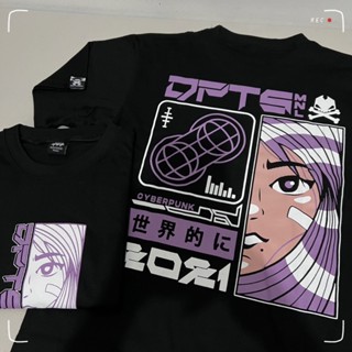 เสื้อยืดสําหรับผู้ชาย◕เสื้อเชิ้ต A.Cyberpunk (พิมพ์ด้านหน้าและด้านหลัง) เสื้อยืด/เสื้อผ้า/เสื้อ g-f