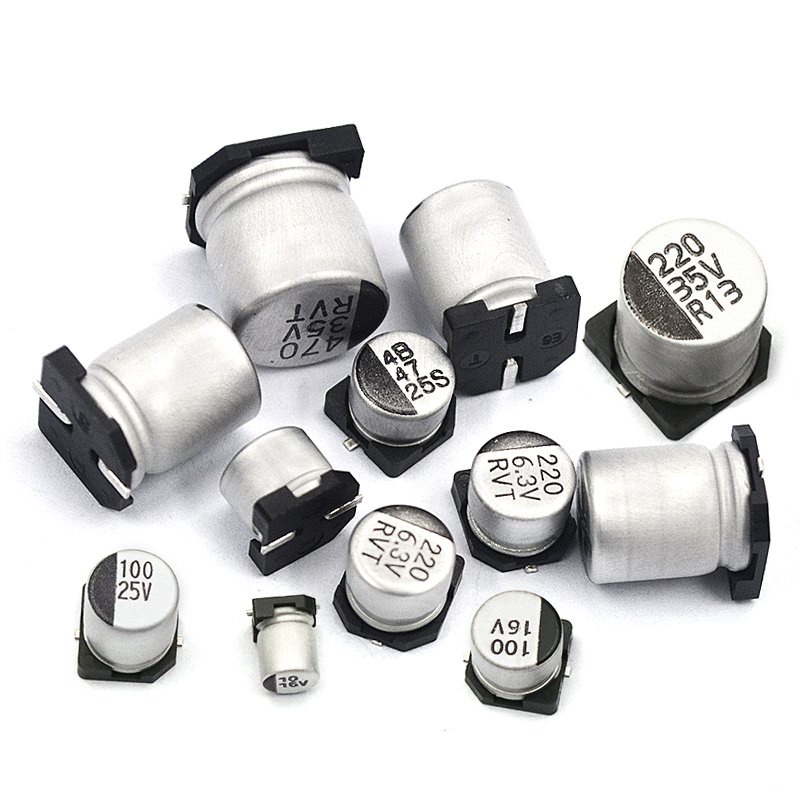 ชิปอลูมิเนียม Electrolytic Capacitor SMD 10V16V 47V50V 470UF 220UF 10UF 6.3V47UF 4PN7
