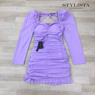 Code :  ST20489 เดรสสีสดใส เดรสแขนยาว งานป้าย Stylista