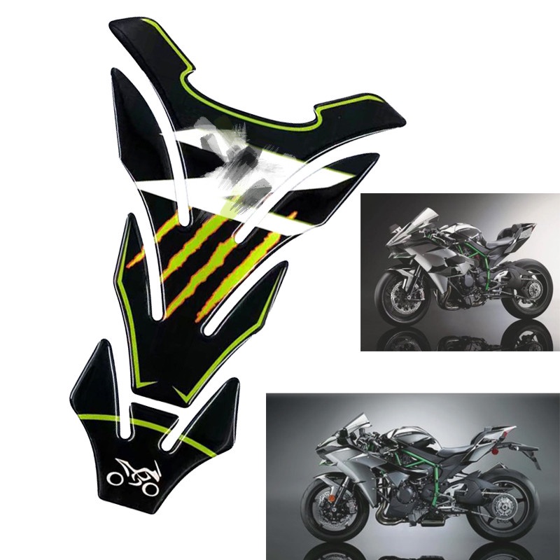For Kawasaki ZX-6R/10R/12R/ The carbon fiber sticker Motorcycle fuel tank pad protection sticker dec