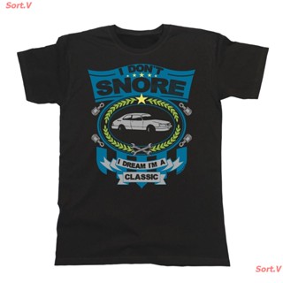 Sort.V New {Xs-6Xl} เสื้อยืดคอกลมแขนสั้นสไตล์ญี่ปุ่นและเกาหลี I Don Snore I Dream I A Saab 900 1980 เสื้อยืดผ้าฝ้าย