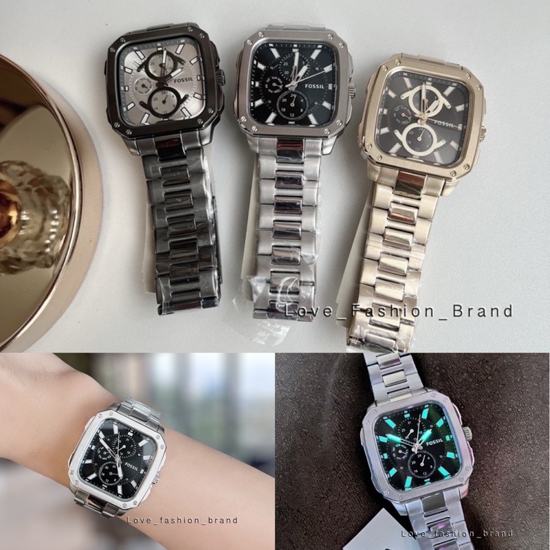 👑ผ่อน0%แท้100%👑 นาฬิกาข้อมือ FOSSIL  Multifunction Silver Tone Stainless Steel Watch BQ2655 BQ2656 BQ2657