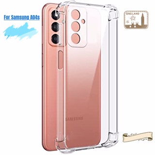 เคสโทรศัพท์ซิลิโคน TPU นิ่ม แบบใส กันกระแทกสี่มุม สําหรับ Samsung Galaxy A04s A04 A04E 5G